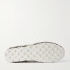 Logo-Embroidered Croc and Snake-Effect Leather Sneakers - E1 Logo-Embroidered Croc and Snake-Effect Leather Sneakers - E1
