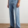 + Slawn and Soldier Straight-Leg Appliquéd Cotton Velvet-Trimmed Jeans - FR + Slawn and Soldier Straight-Leg Appliquéd Cotton Velvet-Trimmed Jeans - FR
