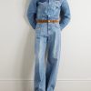 + Slawn and Soldier Straight-Leg Appliquéd Cotton Velvet-Trimmed Jeans - OU + Slawn and Soldier Straight-Leg Appliquéd Cotton Velvet-Trimmed Jeans - OU