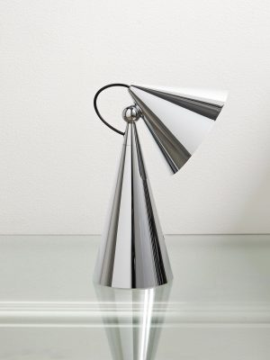 Pose Portable Silver-Tone LED Lamp Pose Portable Silver-Tone LED Lamp