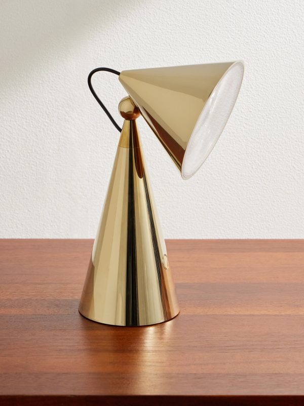 Pose Portable Gold-Tone Lamp Pose Portable Gold-Tone Lamp