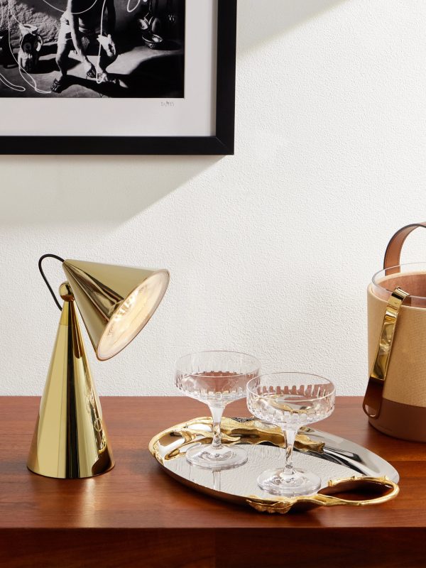 Pose Portable Gold-Tone Lamp - OU Pose Portable Gold-Tone Lamp - OU