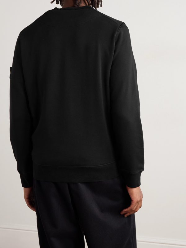 Logo-Appliquèd Garment-Dyed Organic Cotton-Jersey Sweatshirt - BK