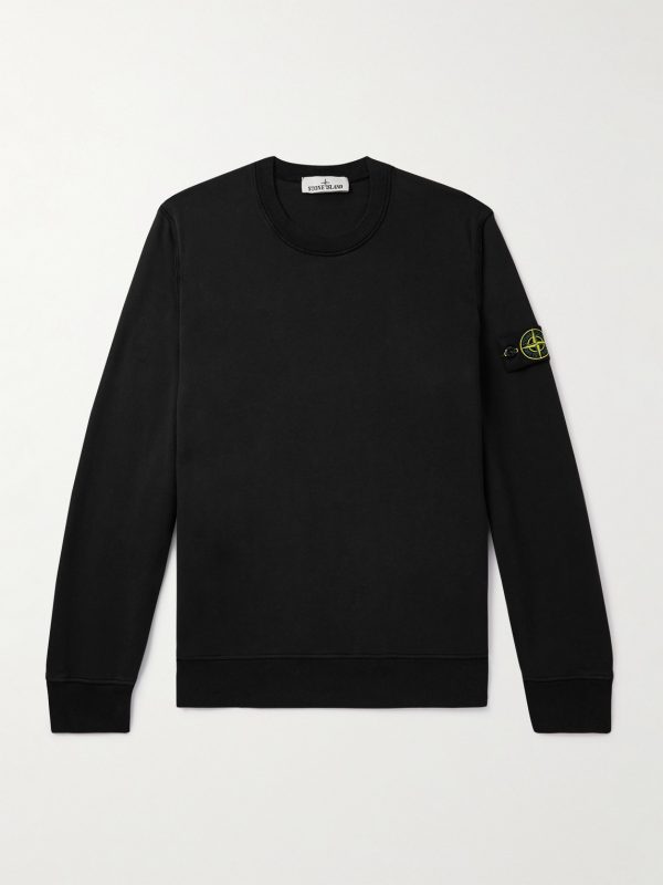 Logo-Appliquèd Garment-Dyed Organic Cotton-Jersey Sweatshirt