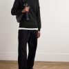 Logo-Appliquèd Garment-Dyed Organic Cotton-Jersey Sweatshirt - OU