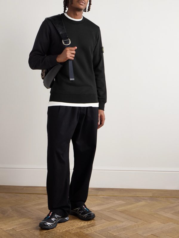 Logo-Appliquèd Garment-Dyed Organic Cotton-Jersey Sweatshirt - OU
