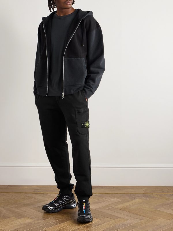 Tapered Logo-Appliquéd Organic Cotton-Jersey Sweatpants - OU