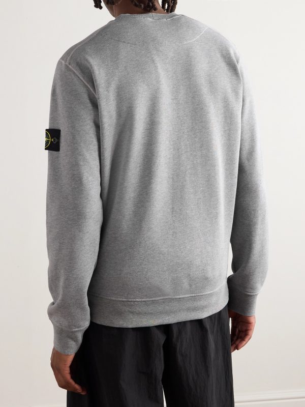 Logo-Appliquéd Garment-Dyed Organic Cotton-Jersey Sweatshirt - BK Logo-Appliquéd Garment-Dyed Organic Cotton-Jersey Sweatshirt - BK