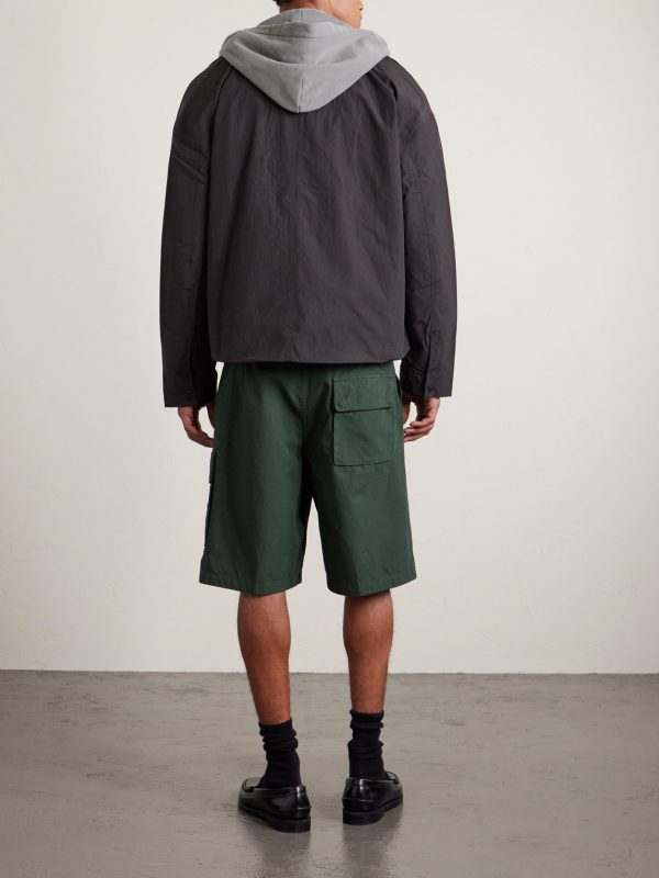 Straight-Leg Organic Cotton-Canvas Cargo Shorts - BK Straight-Leg Organic Cotton-Canvas Cargo Shorts - BK