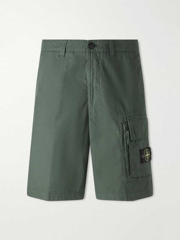 Straight-Leg Organic Cotton-Canvas Cargo Shorts Straight-Leg Organic Cotton-Canvas Cargo Shorts