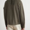 Logo-Appliquéd Grosgrain-Trimmed Garment-Dyed Ribbed Wool-Blend Sweatshirt - BK