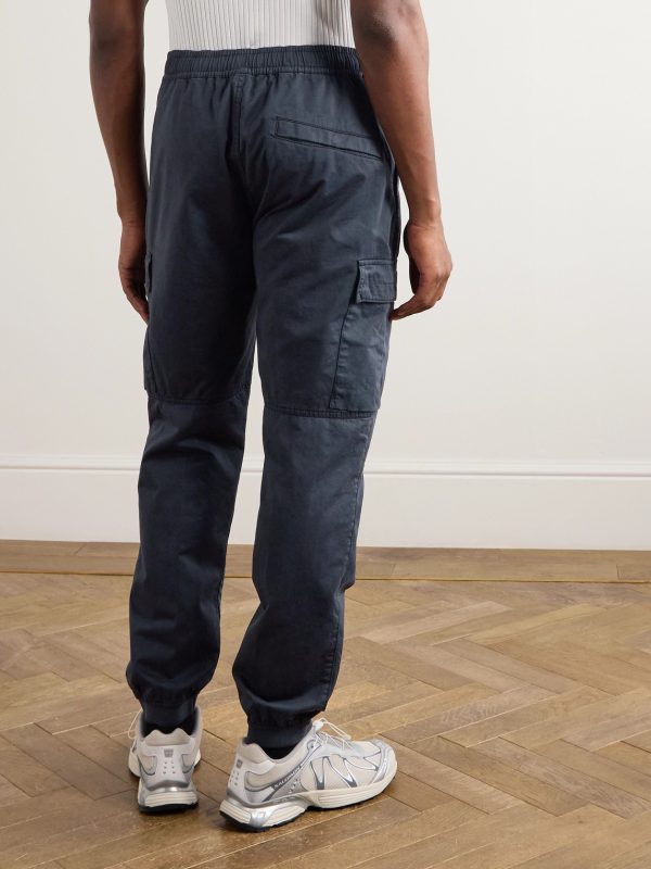 Tapered Organic Cotton-Blend Trousers - BK Tapered Organic Cotton-Blend Trousers - BK