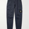 Tapered Organic Cotton-Blend Trousers Tapered Organic Cotton-Blend Trousers