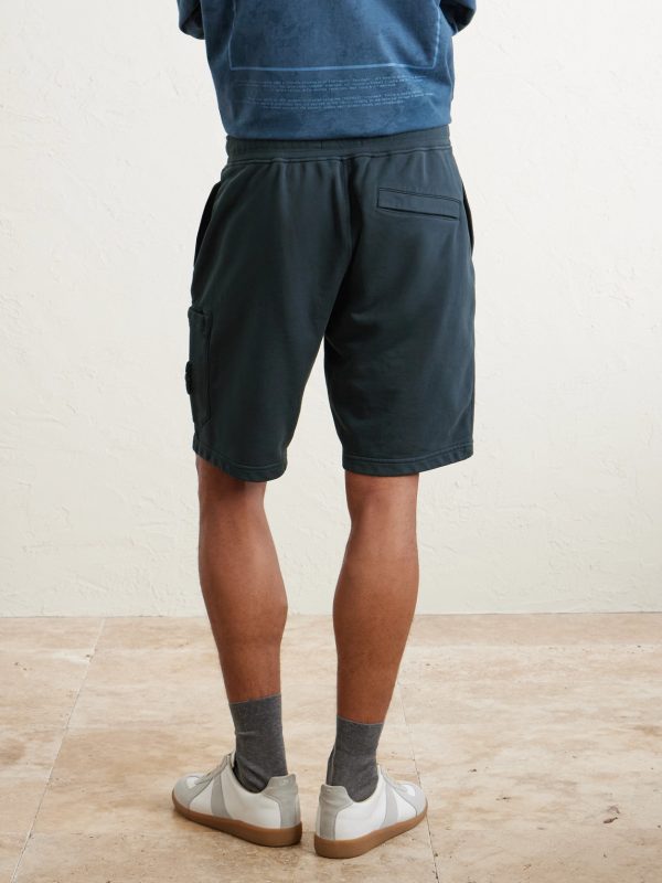 Straight-Leg Garment-Dyed Organic Cotton-Fleece Drawstring Shorts - BK Straight-Leg Garment-Dyed Organic Cotton-Fleece Drawstring Shorts - BK