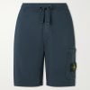 Straight-Leg Garment-Dyed Organic Cotton-Fleece Drawstring Shorts Straight-Leg Garment-Dyed Organic Cotton-Fleece Drawstring Shorts