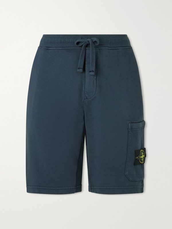 Straight-Leg Garment-Dyed Organic Cotton-Fleece Drawstring Shorts Straight-Leg Garment-Dyed Organic Cotton-Fleece Drawstring Shorts