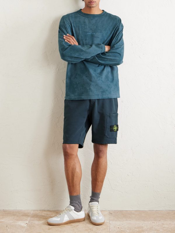 Straight-Leg Garment-Dyed Organic Cotton-Fleece Drawstring Shorts - OU Straight-Leg Garment-Dyed Organic Cotton-Fleece Drawstring Shorts - OU