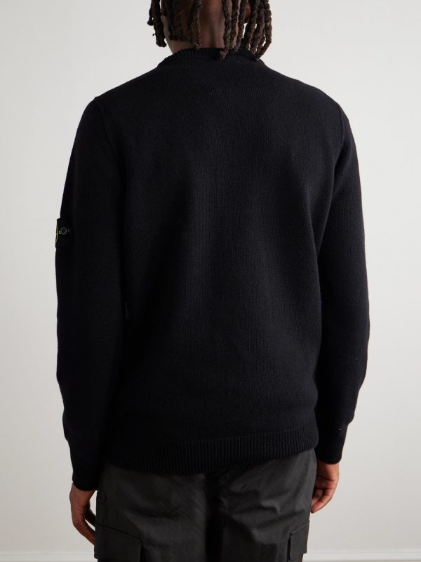 Crewneck Wool-Blend Sweater - BK