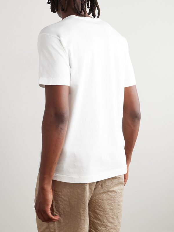 Logo-Appliquéd Garment-Dyed Cotton-Jersey T-Shirt - BK Logo-Appliquéd Garment-Dyed Cotton-Jersey T-Shirt - BK