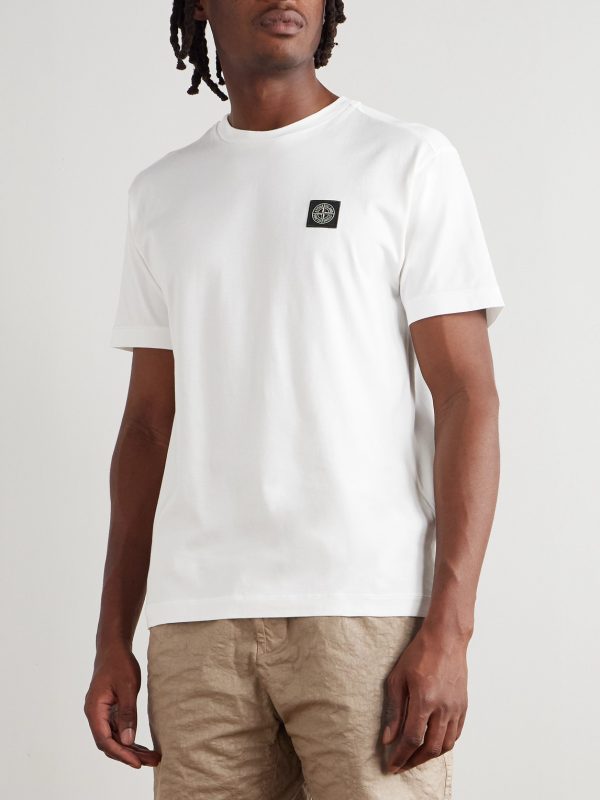 Logo-Appliquéd Garment-Dyed Cotton-Jersey T-Shirt - FR Logo-Appliquéd Garment-Dyed Cotton-Jersey T-Shirt - FR