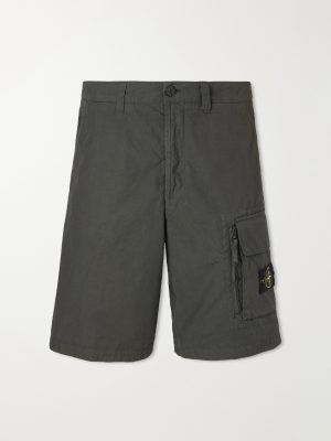 Straight-Leg Organic Cotton-Canvas Cargo Shorts Straight-Leg Organic Cotton-Canvas Cargo Shorts