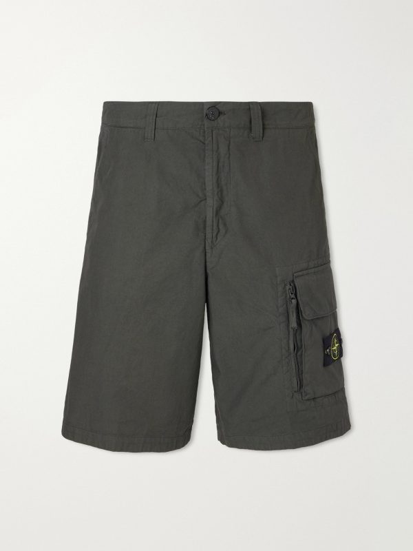 Straight-Leg Organic Cotton-Canvas Cargo Shorts Straight-Leg Organic Cotton-Canvas Cargo Shorts