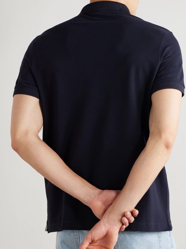 Organic Cotton-Blend Piqué Polo Shirt - BK Organic Cotton-Blend Piqué Polo Shirt - BK