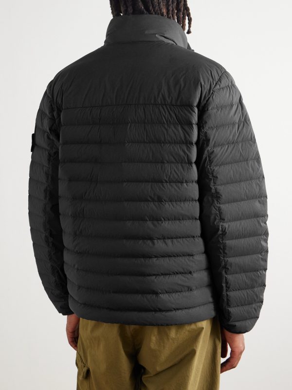 Logo-Appliquéd Quilted Shell Half-Zip Down Jacket - BK Logo-Appliquéd Quilted Shell Half-Zip Down Jacket - BK