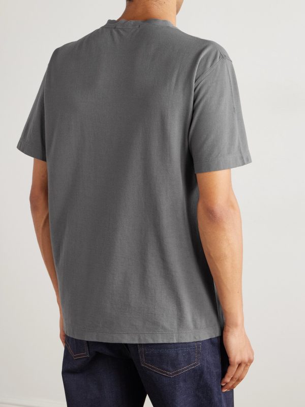 STONE ISLAND GHOST Logo-Appliquéd Cotton-Jersey T-Shirt - BK STONE ISLAND GHOST Logo-Appliquéd Cotton-Jersey T-Shirt - BK