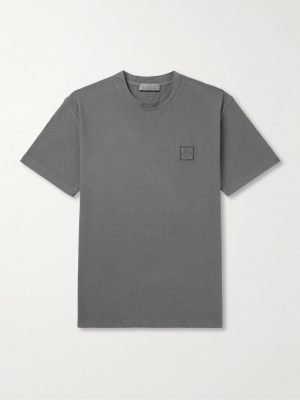 STONE ISLAND GHOST Logo-Appliquéd Cotton-Jersey T-Shirt STONE ISLAND GHOST Logo-Appliquéd Cotton-Jersey T-Shirt