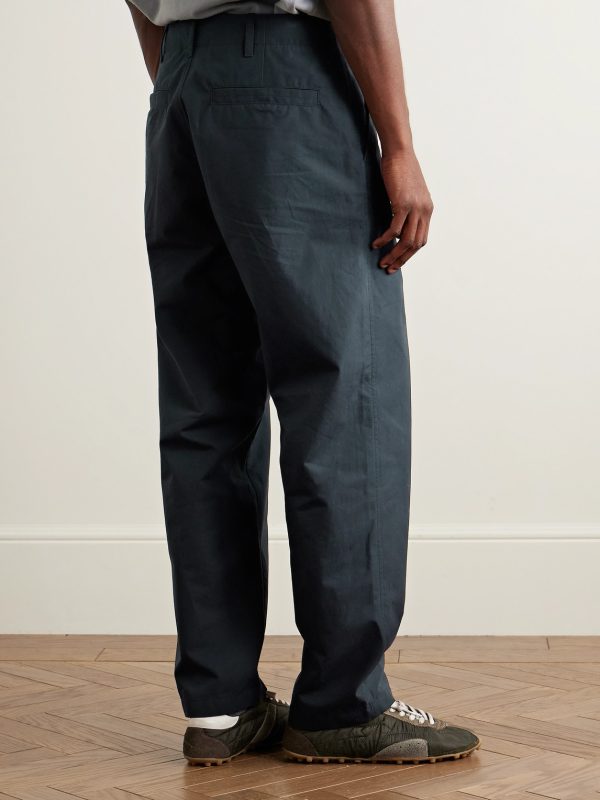 STONE ISLAND GHOST Straight-Leg Logo-Appliquéd Organic Cotton Chinos - BK STONE ISLAND GHOST Straight-Leg Logo-Appliquéd Organic Cotton Chinos - BK
