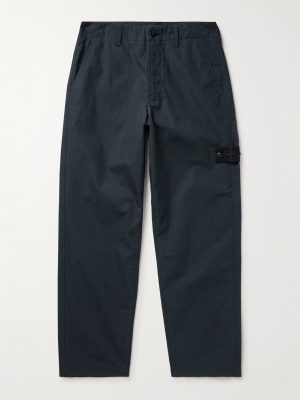 STONE ISLAND GHOST Straight-Leg Logo-Appliquéd Organic Cotton Chinos STONE ISLAND GHOST Straight-Leg Logo-Appliquéd Organic Cotton Chinos