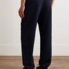 STONE ISLAND GHOST Tapered Wool and Cotton-Blend Jersey Sweatpants - BK STONE ISLAND GHOST Tapered Wool and Cotton-Blend Jersey Sweatpants - BK
