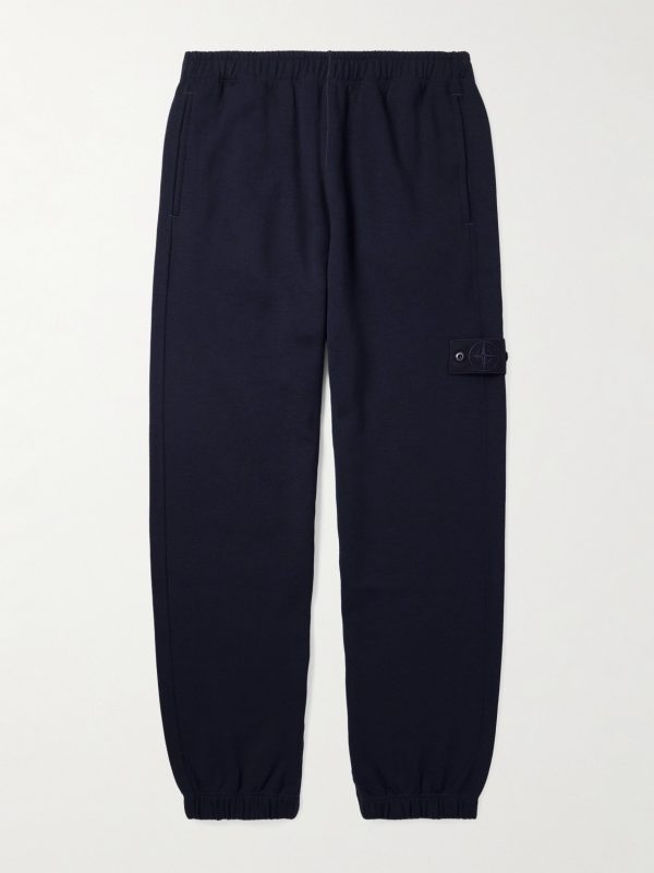 STONE ISLAND GHOST Tapered Wool and Cotton-Blend Jersey Sweatpants STONE ISLAND GHOST Tapered Wool and Cotton-Blend Jersey Sweatpants