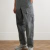 STONE ISLAND GHOST Straight-Leg Logo-Appliquéd Cotton Cargo Trousers - FR STONE ISLAND GHOST Straight-Leg Logo-Appliquéd Cotton Cargo Trousers - FR