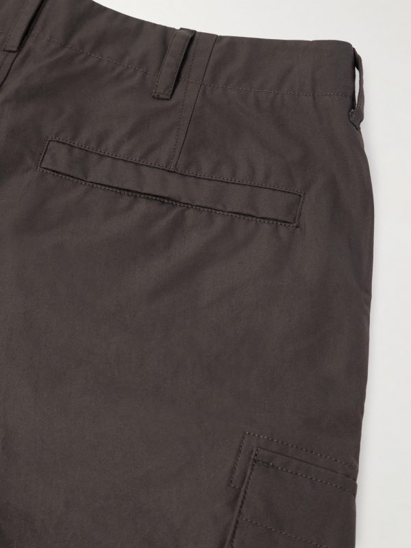 STONE ISLAND GHOST Straight-Leg Logo-Appliquéd Cotton Cargo Trousers - CU
