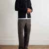 STONE ISLAND GHOST Straight-Leg Logo-Appliquéd Cotton Cargo Trousers - OU