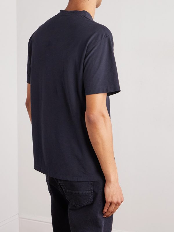 STONE ISLAND GHOST Garment-Dyed Organic Cotton-Jersey T-Shirt - BK STONE ISLAND GHOST Garment-Dyed Organic Cotton-Jersey T-Shirt - BK