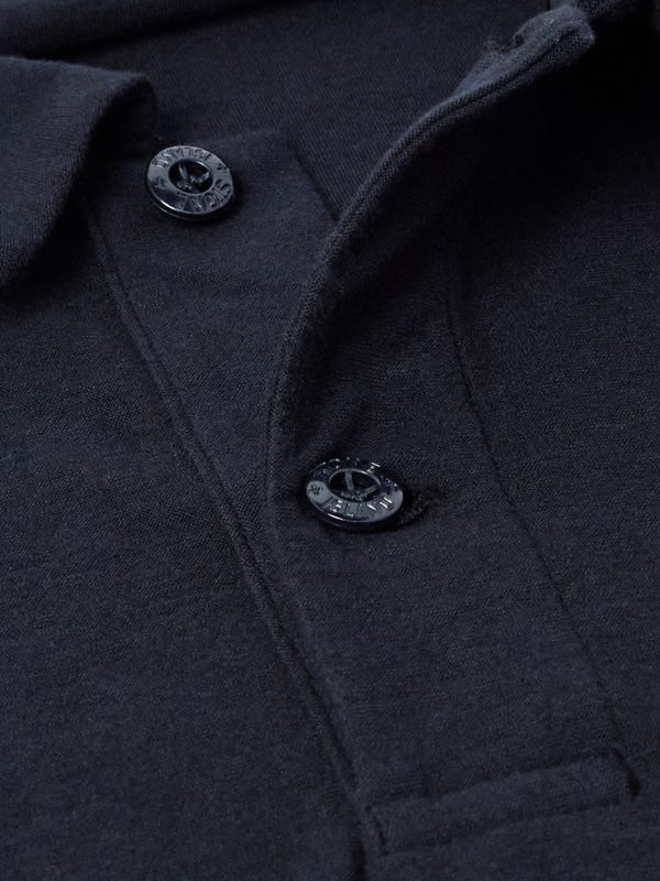 STONE ISLAND GHOST Logo-Appliquéd Cotton-Jersey Polo Shirt - CU STONE ISLAND GHOST Logo-Appliquéd Cotton-Jersey Polo Shirt - CU