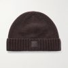 STONE ISLAND GHOST Logo-Appliquéd Cashmere Beanie STONE ISLAND GHOST Logo-Appliquéd Cashmere Beanie