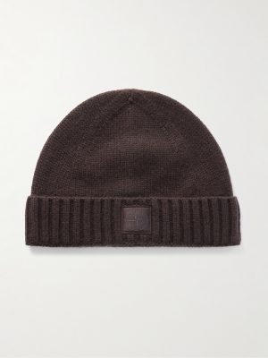 STONE ISLAND GHOST Logo-Appliquéd Cashmere Beanie STONE ISLAND GHOST Logo-Appliquéd Cashmere Beanie