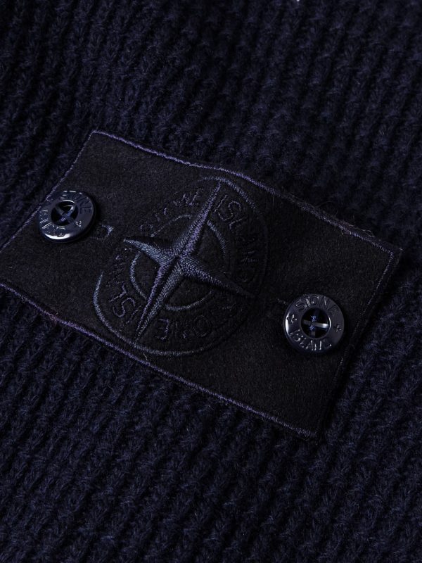 STONE ISLAND GHOST Waffle-Knit Virgin Wool Zip-Up Cardigan - E1 STONE ISLAND GHOST Waffle-Knit Virgin Wool Zip-Up Cardigan - E1