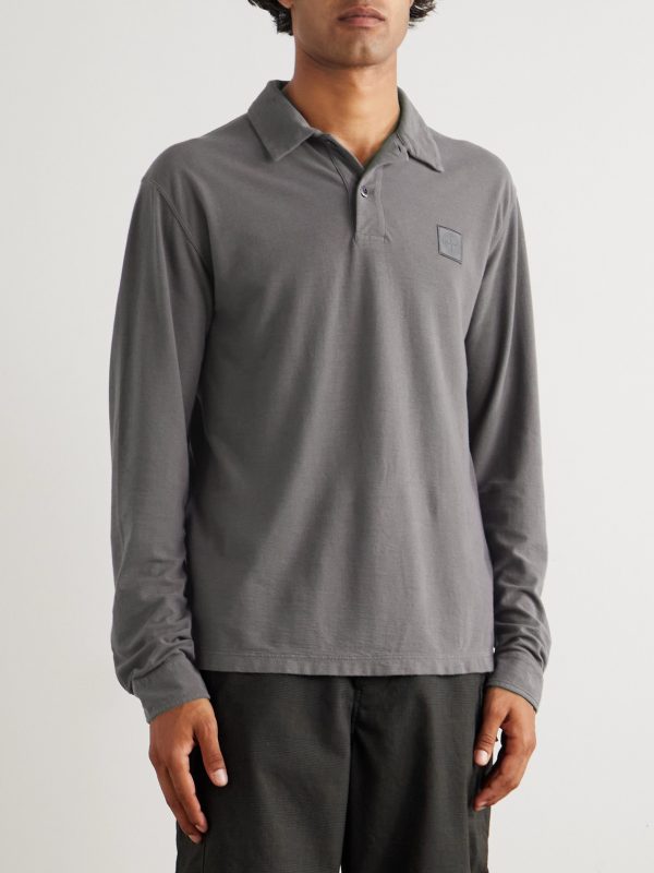 STONE ISLAND GHOST Logo-Appliquéd Cotton-Jersey Polo Shirt - FR STONE ISLAND GHOST Logo-Appliquéd Cotton-Jersey Polo Shirt - FR