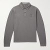 STONE ISLAND GHOST Logo-Appliquéd Cotton-Jersey Polo Shirt STONE ISLAND GHOST Logo-Appliquéd Cotton-Jersey Polo Shirt