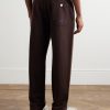 Marina Tapered Organic Cotton-Jersey Sweatpants - BK Marina Tapered Organic Cotton-Jersey Sweatpants - BK