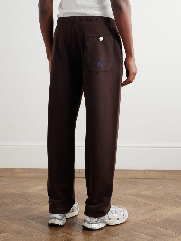 Marina Tapered Organic Cotton-Jersey Sweatpants - BK Marina Tapered Organic Cotton-Jersey Sweatpants - BK