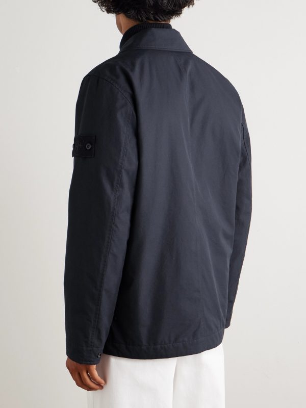 STONE ISLAND GHOST Padded Cotton-Canvas Coat - BK