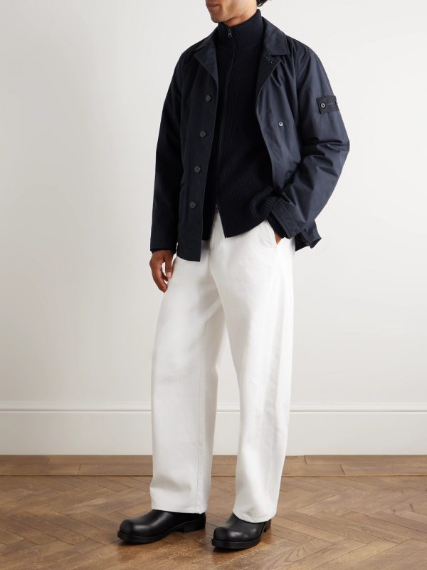 STONE ISLAND GHOST Padded Cotton-Canvas Coat - OU