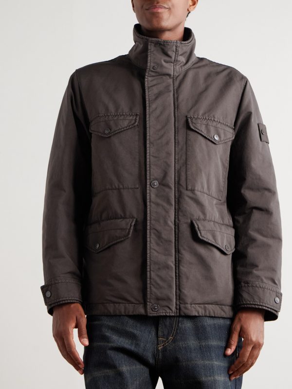 STONE ISLAND GHOST Garment-Dyed Padded David Light-TC Field Jacket - FR STONE ISLAND GHOST Garment-Dyed Padded David Light-TC Field Jacket - FR