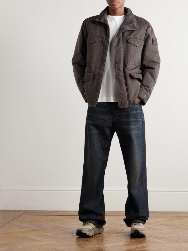STONE ISLAND GHOST Garment-Dyed Padded David Light-TC Field Jacket - OU STONE ISLAND GHOST Garment-Dyed Padded David Light-TC Field Jacket - OU